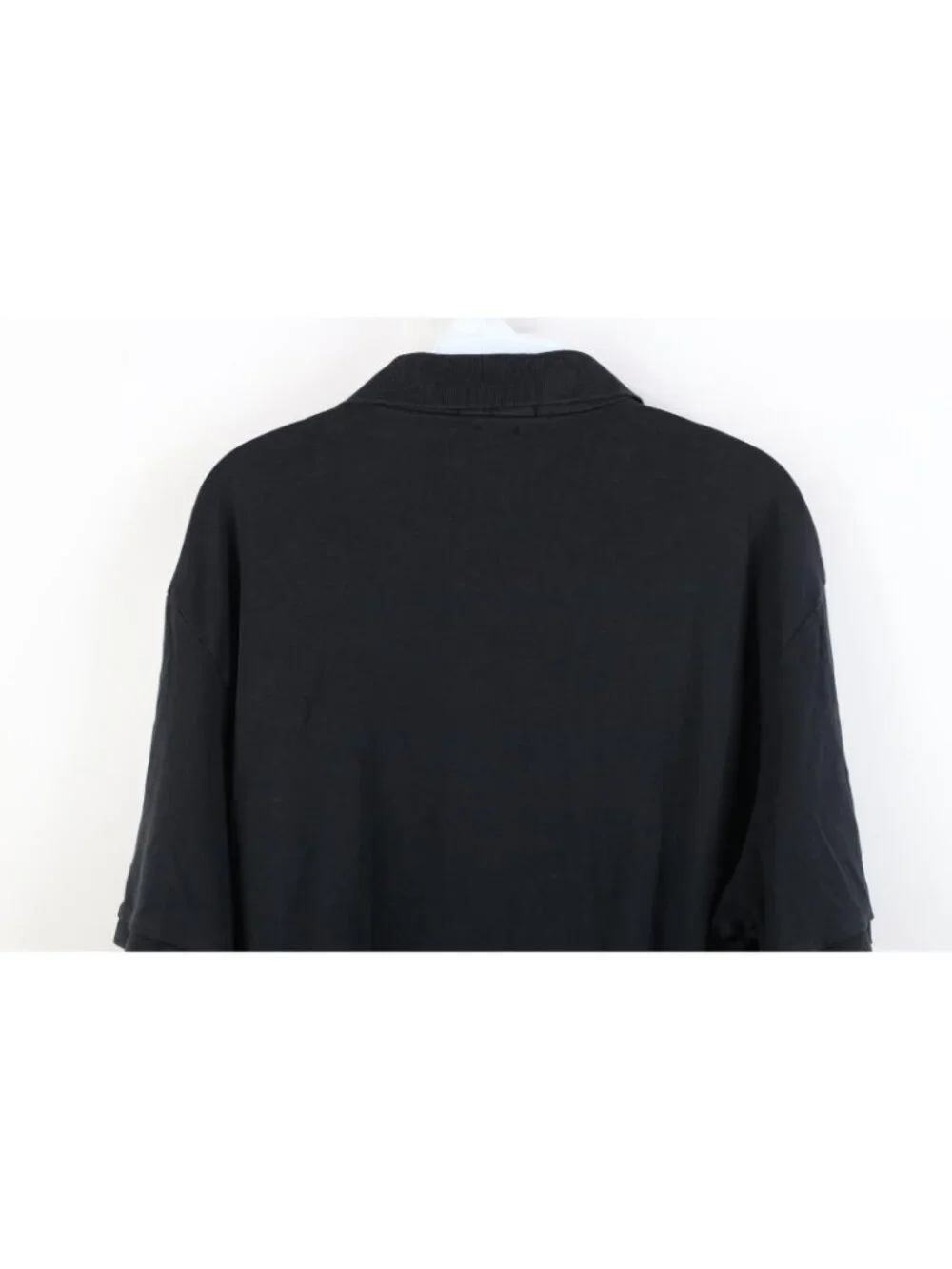 Vintage Y2K Ralph Lauren Mens XL Faded Soft Cotton Knit Golf Polo Shirt Black